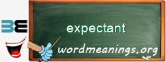 WordMeaning blackboard for expectant